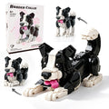 MJDDJA Border Collie Building Block Set – 541 PCS Posable Dog Model STEM Toy for Kids 6+ Years Old, Imitates Walking & Lying Down Pose