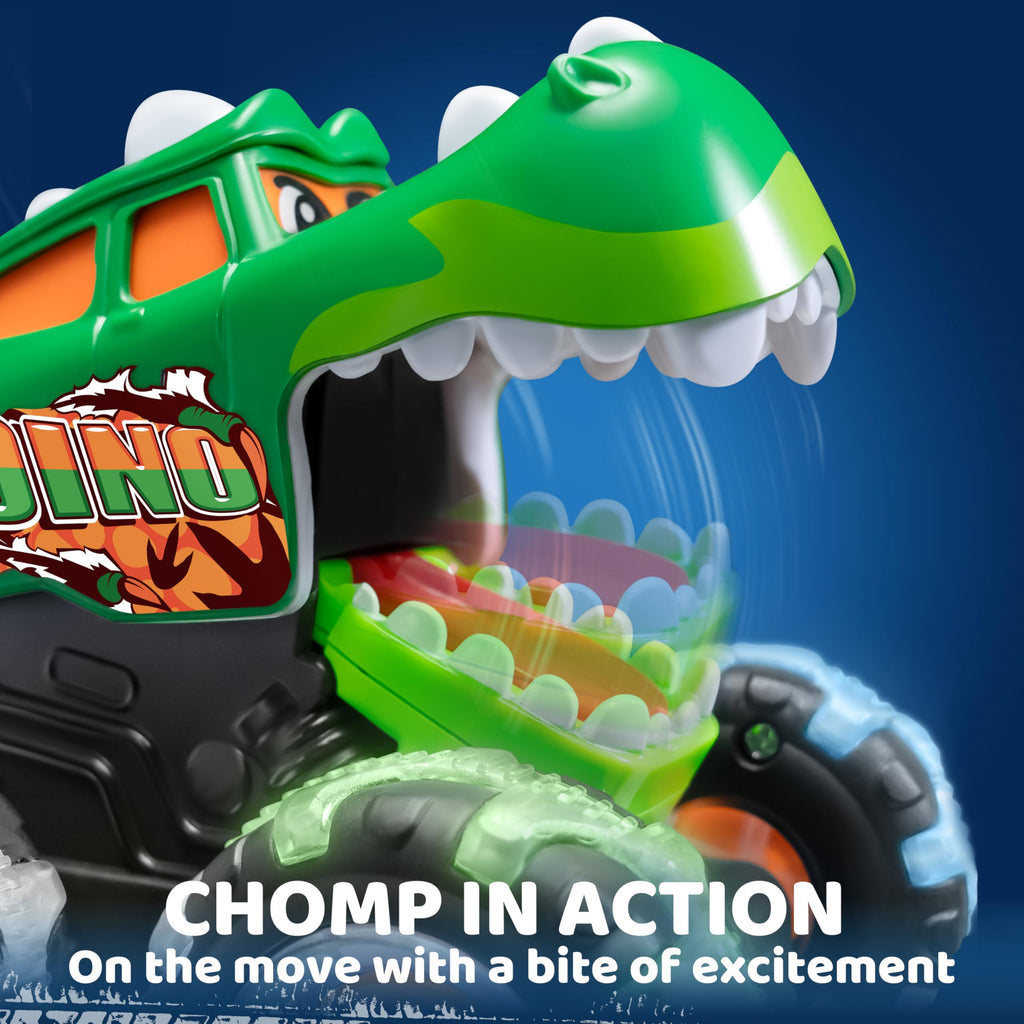 JOYIN 3 Pack Monster Truck Toy - Motion Activated Light Up Cars for Kids - Monster Glow Rover LED Wheels - Kids Boy Toys - Press and Go Dinosaur Trucks for Kids Boy Birthday Gifts